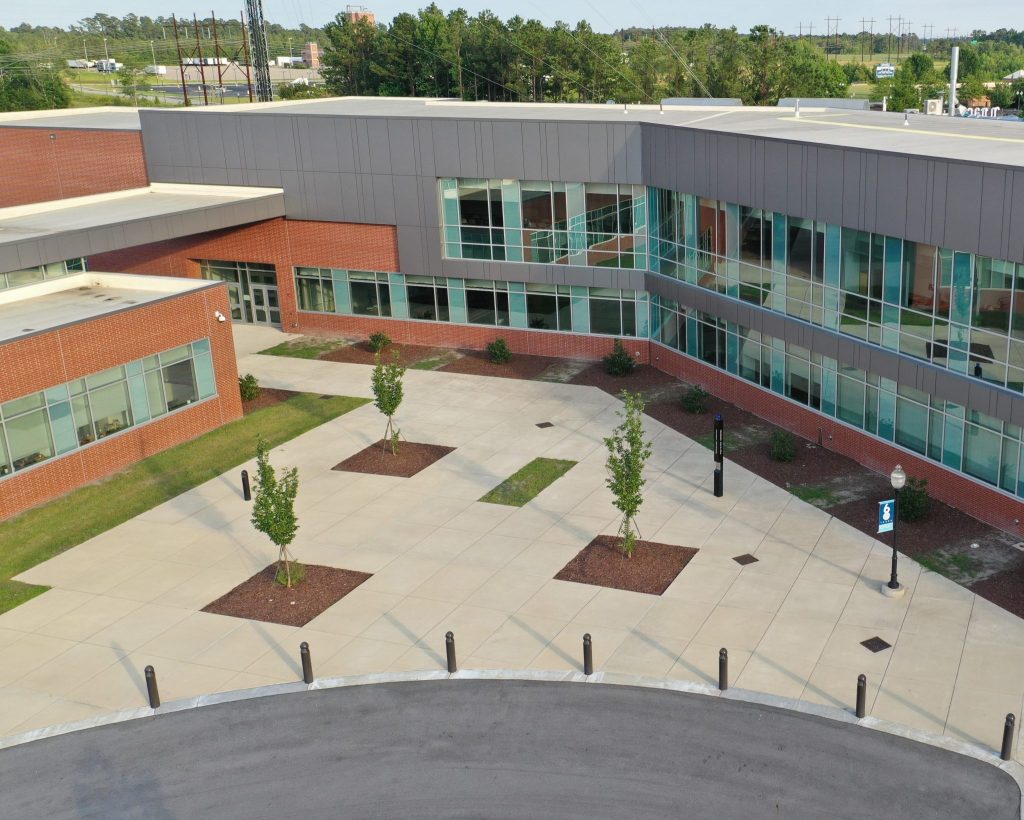 CAPE FEAR COMMUNITY COLLEGE Emerging Tech building Brinn Glass