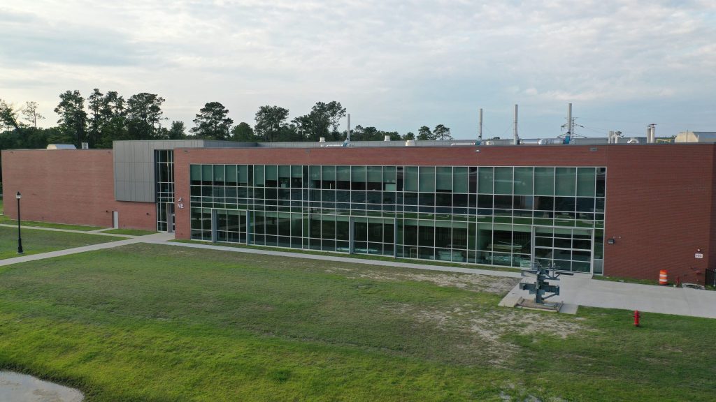 CAPE FEAR COMMUNITY COLLEGE Emerging Tech building Brinn Glass